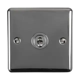 ENT1SWBN - Eurolite 1 Gang 10Amp 2Way Toggle Switch Black Nickel &lpar;Enhance Range&rpar;