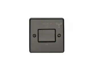 ENFSWBNB - Eurolite 6Amp Fan Isolator Switch Black Nickel with Black Trim &lpar;Enhance Range&rpar;