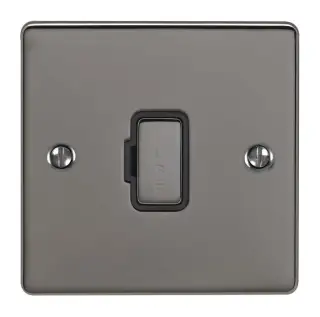 ENUSWFBNB - Eurolite 13Amp Unswitched Fuse Spur Black Nickel with Black Trim &lpar;Enhance Range&rpar;