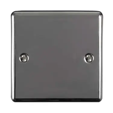Click Here To Enlarge This Photo Of EN1BBN - Eurolite Single Blank Plate Black Nickel &lpar;Enhance Range&rpar;