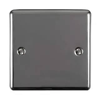EN1BBN - Eurolite Single Blank Plate Black Nickel &lpar;Enhance Range&rpar;