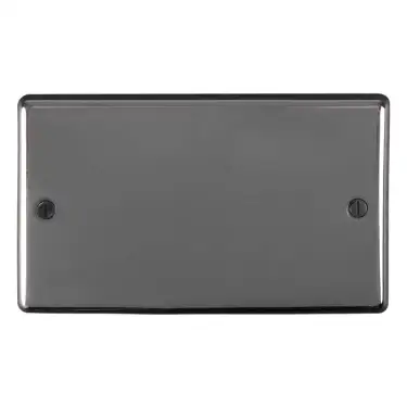 Click Here To Enlarge This Photo Of EN2BBN - Eurolite Double Blank Plate Black Nickel &lpar;Enhance Range&rpar;
