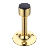 FB16 - Zoo Hardware Fulton & Bray Wall Mounted Door Stop &lpar;87mm Projection&rpar; Polished Brass