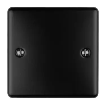 Click Here To Enlarge This Photo Of EN1BMBB - Eurolite Single Blank Plate Matt Black &lpar;Enhance Range&rpar;