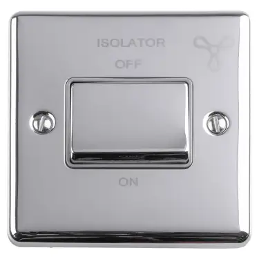 Click Here To Enlarge This Photo Of ENFSWPCG - Eurolite 6Amp Fan Isolator Switch Polished Chrome with Grey Trim &lpar;Enhance Range&rpar;