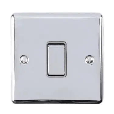 Click Here To Enlarge This Photo Of ENINTPCG - Eurolite 1 Gang 10Amp Intermediate Switch Polished Chrome with Grey Trim &lpar;Enhance Range&rpar;