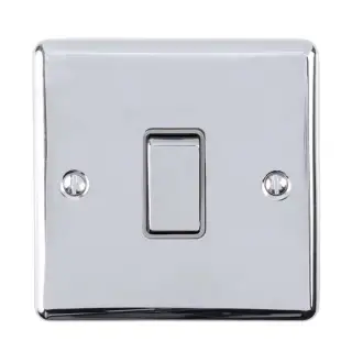 ENINTPCG - Eurolite 1 Gang 10Amp Intermediate Switch Polished Chrome with Grey Trim &lpar;Enhance Range&rpar;