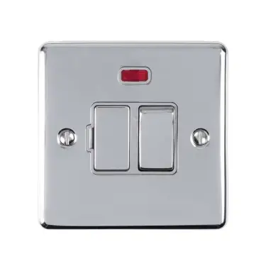 Click Here To Enlarge This Photo Of ENSWFNPCG - Eurolite 13Amp DP Switched Fuse Spur with Neon Indicator Polished Chrome with Grey Trim &lpar;Enhance Range&rpar;