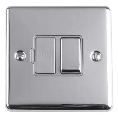 Click Here To Enlarge This Photo Of ENSWFPCG - Eurolite 13Amp DP Switched Fuse Spur Polished Chrome with Grey Trim &lpar;Enhance Range&rpar;