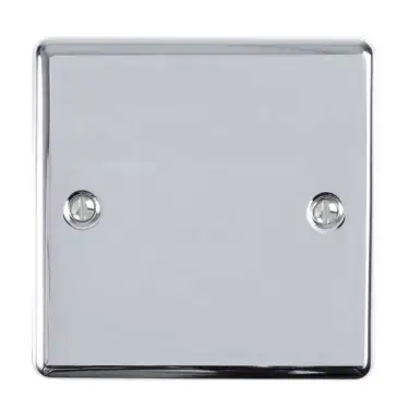 Click Here To Enlarge This Photo Of EN1BPC - Eurolite Single Blank Plate Polished Chrome &lpar;Enhance Range&rpar;