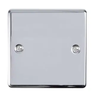 EN1BPC - Eurolite Single Blank Plate Polished Chrome &lpar;Enhance Range&rpar;
