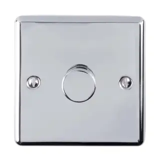 EN1DLEDPC - Eurolite 1 Gang 400W&sol;LED 2Way Dimmer Switch Polished Chrome &lpar;Enhance Range&rpar;