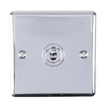 Click Here To Enlarge This Photo Of ENT1SWPC - Eurolite 1 Gang 10Amp 2Way Toggle Switch Polished Chrome &lpar;Enhance Range&rpar;