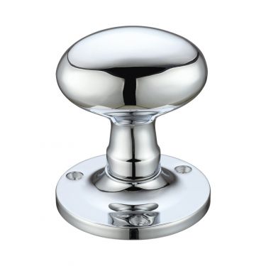 Click Here To Enlarge This Photo Of FB200CP - Zoo Hardware Fulton & Bray Oval Mortice Knob Furniture &lpar;Unsprung&rpar; 62&period;5mm Rose dia&period; Polished Chrome