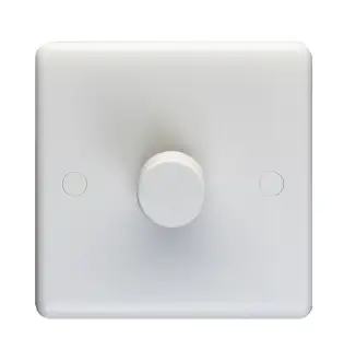 PL3504&sol;12 - Eurolite Enhance White Plastic 1 Gang 2 Way 40-400W Dimmer