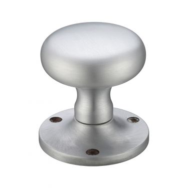 Click Here To Enlarge This Photo Of FB201SC - Zoo Hardware Fulton & Bray Mushroom Mortice Knob Furniture &lpar;Unsprung&rpar; 62&period;5mm Rose dia&period; Satin Chrome