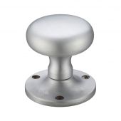 FB201SC - Zoo Hardware Fulton & Bray Mushroom Mortice Knob Furniture &lpar;Unsprung&rpar; 62&period;5mm Rose dia&period; Satin Chrome