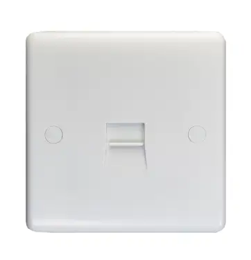 Click Here To Enlarge This Photo Of PL4381 - Eurolite Enhance White Plastic 1 Gang Telephone Socket Secondary
