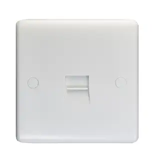 PL4381 - Eurolite Enhance White Plastic 1 Gang Telephone Socket Secondary