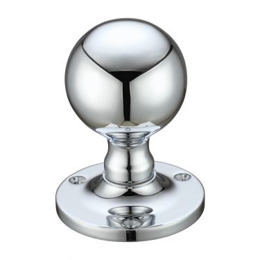 Click Here To Enlarge This Photo Of FB202CP - Zoo Hardware Fulton & Bray Ball Mortice Knob Furniture &lpar;Unsprung&rpar; 62&period;5mm Rose dia&period; Polished Chrome