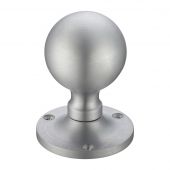 FB202SC - Zoo Hardware Fulton & Bray Ball Mortice Knob Furniture &lpar;Unsprung&rpar; 62&period;5mm Rose dia&period; Satin Chrome