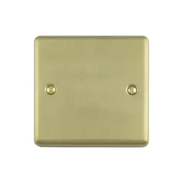 Click Here To Enlarge This Photo Of EN1BSBB - Eurolite Single Blank Plate Satin Brass &lpar;Enhance Range&rpar;