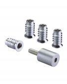 FB319SCBP - Zoo Hardware Fulton & Bray Roller Sash Stops 19mm &lpar;2 x Stops &plus; 4 x Ferrules&rpar; Satin Chrome