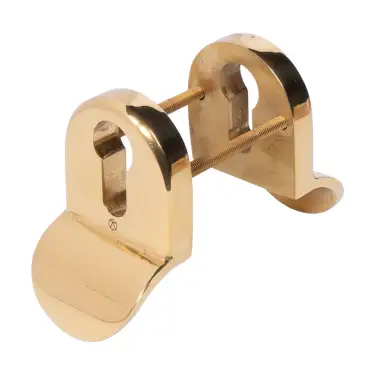 Click Here To Enlarge This Photo Of BLU Performance CP76 Euro Profile Cylinder Pull Set Back-to-Back&comma; Up to 50mm Door Thickness&comma; 316 Cast Stainless Steel&comma; PVD Polished Brass Finish &lpar;CP76-PPB&rpar;