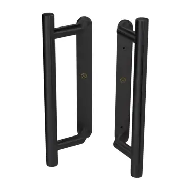 Click Here To Enlarge This Photo Of BLU Performance KM905 Patio Door Handle&comma; Back to Back Handles&comma; Blank Backplates&comma; 28 x 249 x 8mm&comma; 316 Stainless Steel in a Matt Black Lacquer Finish &lpar;KM905B-MBL&rpar;