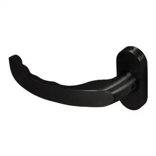 BLU Performance KM930 Ergonomic Lever Door Handle on Oval Rose&comma; 32&period;2 x 71&period;8 x 10&period;8mm&comma; 316 Stainless Steel in a Matt Black Lacquer Finish &lpar;KM930B-MBL&rpar;