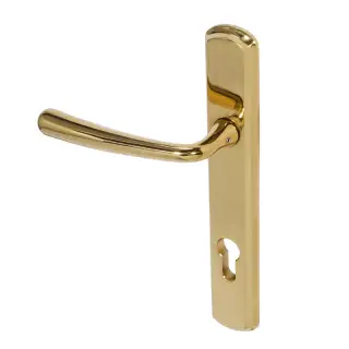 BLU Performance Pera Multipoint Door Lock Handle&comma; Dual Sprung&comma; 316 Grade Stainless Steel&comma; PVD Polished Brass Finish &lpar;PER092-PPB&rpar;