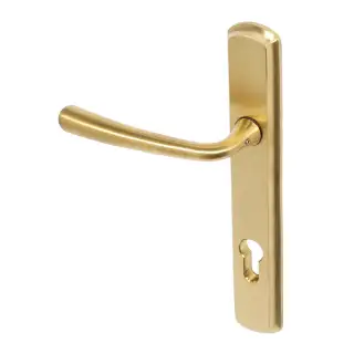 BLU Performance Pera Multipoint Door Lock Handle&comma; Dual Sprung&comma; 316 Grade Stainless Steel&comma; PVD Satin Brass Finish &lpar;PER092-PSB&rpar;