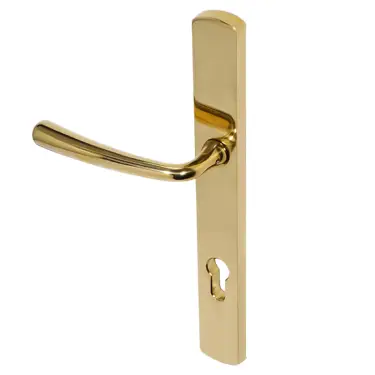 Click Here To Enlarge This Photo Of BLU Performance Pera Multipoint Door Lock Handle&comma; Dual Sprung&comma; 316 Grade Stainless Steel&comma; PVD Polished Brass Finish &lpar;PER095-PPB&rpar;