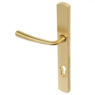 BLU Performance Pera Multipoint Door Lock Handle&comma; Dual Sprung&comma; 316 Grade Stainless Steel&comma; PVD Satin Brass Finish &lpar;PER095-PSB&rpar;