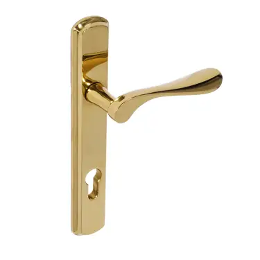 Click Here To Enlarge This Photo Of BLU Performance Regent Left Hand Multipoint Door Lock Handle&comma; Dual Sprung&comma; 316 Grade Stainless Steel&comma; PVD Polished Brass Finish &lpar;REG092-LH-PPB&rpar;