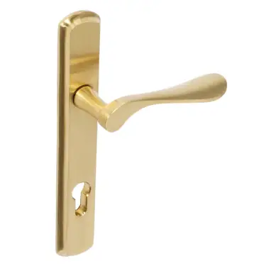 Click Here To Enlarge This Photo Of BLU Performance Regent Left Hand Multipoint Door Lock Handle&comma; Dual Sprung&comma; 316 Grade Stainless Steel&comma; PVD Satin Brass Finish &lpar;REG092-LH-PSB&rpar;