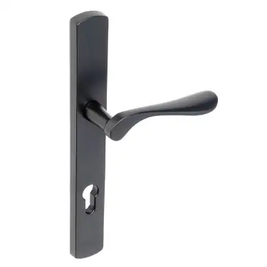 Click Here To Enlarge This Photo Of BLU Performance Regent Left Hand Multipoint Door Lock Handle&comma; Dual Sprung&comma; 316 Grade Stainless Steel&comma; Matt Black Lacquer Finish &lpar;REG095-LH-MBL&rpar;