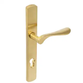 BLU Performance Regent Left Hand Multipoint Door Lock Handle&comma; Dual Sprung&comma; 316 Grade Stainless Steel&comma; PVD Satin Brass Finish &lpar;REG095-LH-PSB&rpar;
