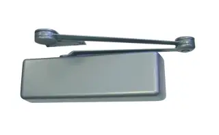LCN 4111&period;US28&period;LH Heavy Duty EN&period;1-4 Overhead Door Closer &lpar;Push Side&rpar; with Backcheck & Plastic Cover - Silver &lpar;Left Hand&rpar;