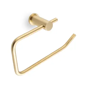 Click Here To Enlarge This Photo Of AW454SBPVD - Alexander & Wilks Brunel Plain Toilet Roll Holder - Satin Brass PVD