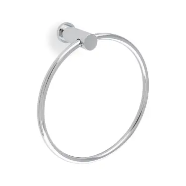 Click Here To Enlarge This Photo Of AW455PC - Alexander & Wilks Brunel Plain Towel Ring - Polished Chrome