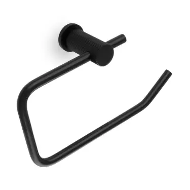 Click Here To Enlarge This Photo Of AW452BL - Alexander & Wilks Brunel Reeded Toilet Roll Holder - Matt Black