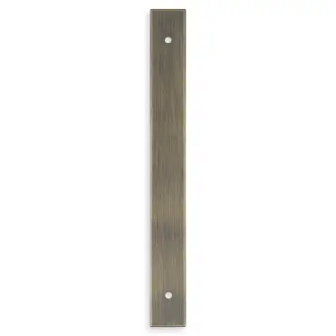 Click Here To Enlarge This Photo Of AWBP160AB - Alexander & Wilks Rectangular Cabinet Pull Backplate 200mm x 22mm &lpar;160mm c&sol;c&rpar; - Antique Brass