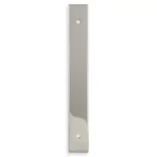 AWBP128PN - Alexander & Wilks Rectangular Cabinet Pull Backplate 168mm x 22mm &lpar;128mm c&sol;c&rpar; - Polished Nickel