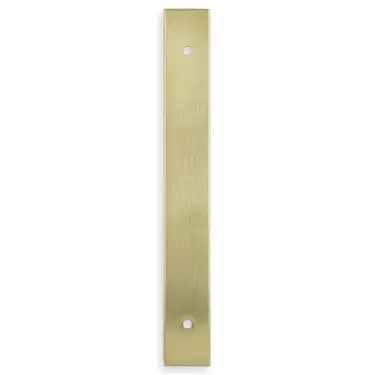Click Here To Enlarge This Photo Of AWBP128SBPVD - Alexander & Wilks Rectangular Cabinet Pull Backplate 168mm x 22mm &lpar;128mm c&sol;c&rpar; - Satin Brass PVD