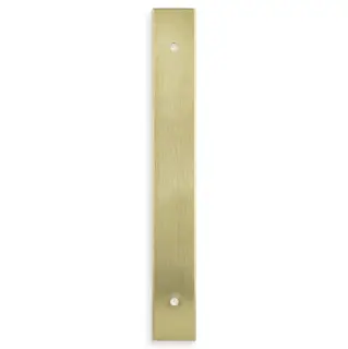 AWBP128SBPVD - Alexander & Wilks Rectangular Cabinet Pull Backplate 168mm x 22mm &lpar;128mm c&sol;c&rpar; - Satin Brass PVD