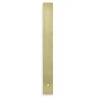 AWBP160SBPVD - Alexander & Wilks Rectangular Cabinet Pull Backplate 200mm x 22mm &lpar;160mm c&sol;c&rpar; - Satin Brass PVD