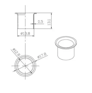 Click Here To Enlarge This Photo Of NS&period;E Newstar Budget Lock Open Ferrule Escutcheon