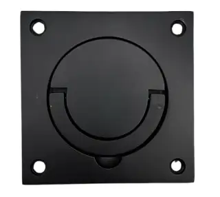 SCH&period;BLK Newstar BARY&reg; 89mm x 89mm Squash Court Flush Handle - Black