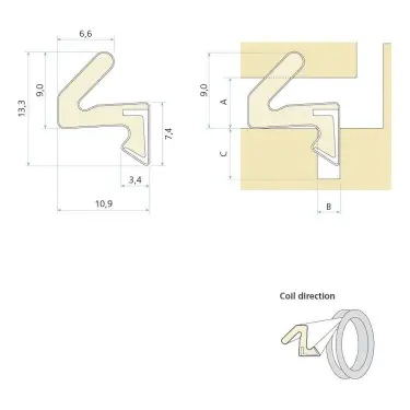 Click Here To Enlarge This Photo Of Schlegel Aquamac 21 &lpar;Qlon QL 3009&rpar; Weatherseal - Black &lpar;price per metre&rpar;
